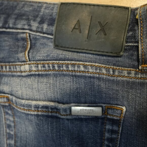 Armani Exchange Dark Blue Faded Slim Fit Denim Jeans - Size 29W - Picture 6 of 9